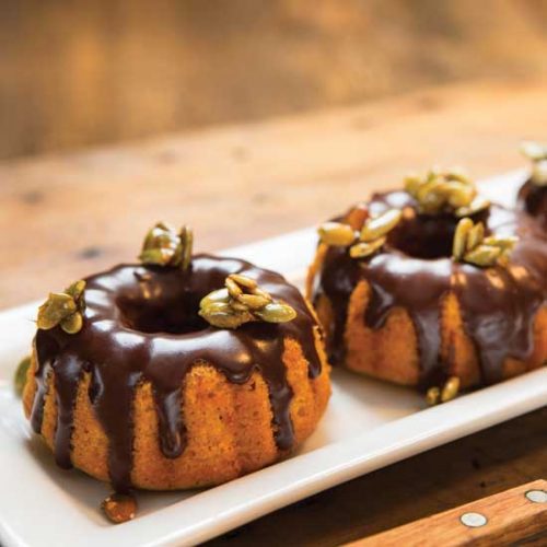 Pumpkin Doughnuts with Chocolate Glaze Recipe